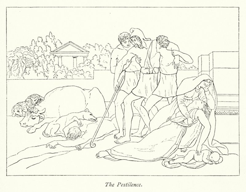 The Pestilence (litho) od English School