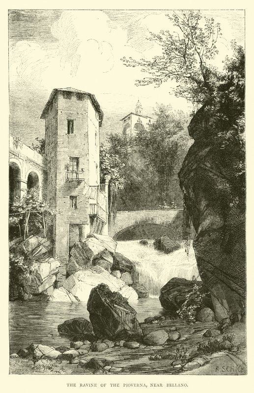 Ravine of the Pioverna, poblíž Bellano od English School