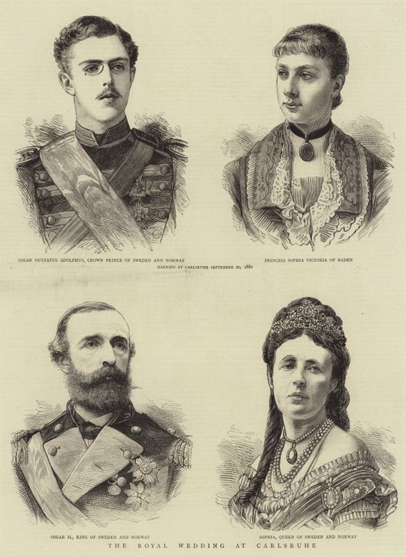 Královská svatba v Carlsruhe (rytina) od English School