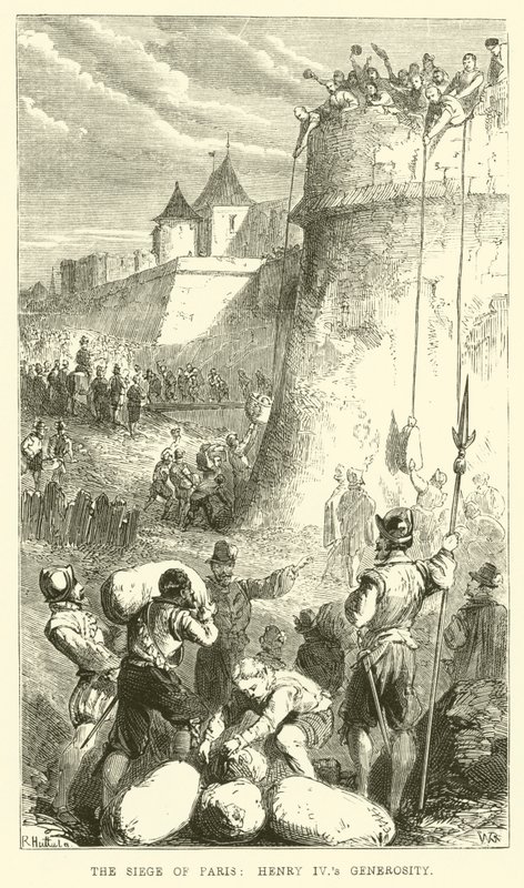Obléhání Paříže, velkorysost Jindřicha IV. od English School