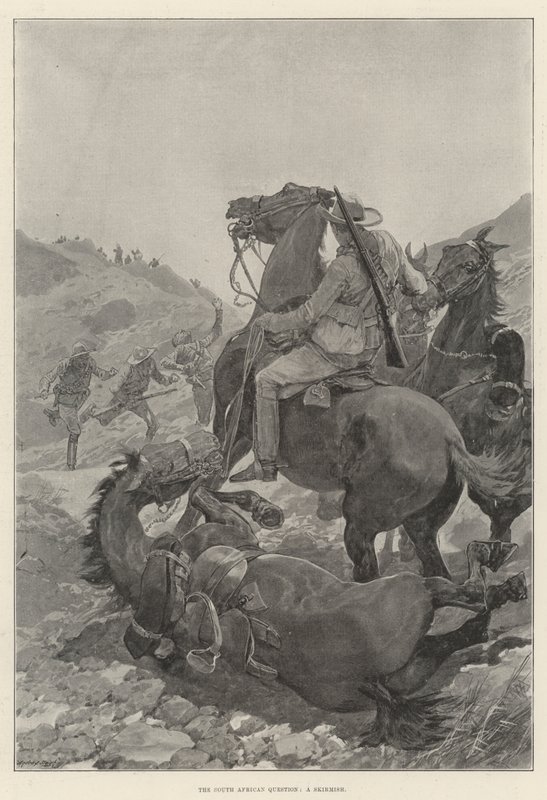 Jihoafrická otázka, šarvátka (litho) od English School