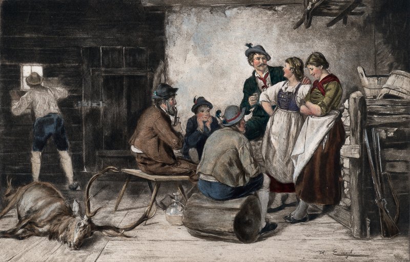 The Sportsmans Rest (barevný hlubotisk) od English School