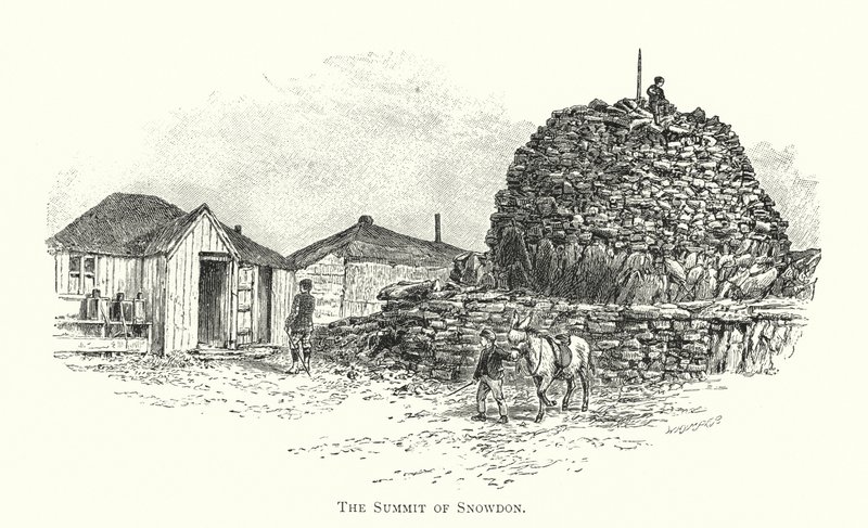 Summit of Snowdon (rytina) od English School