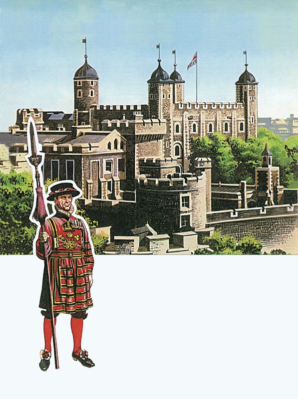 Tower of London s Beefeaterem od English School
