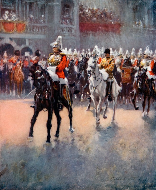 The Trooping of the Colours od English School