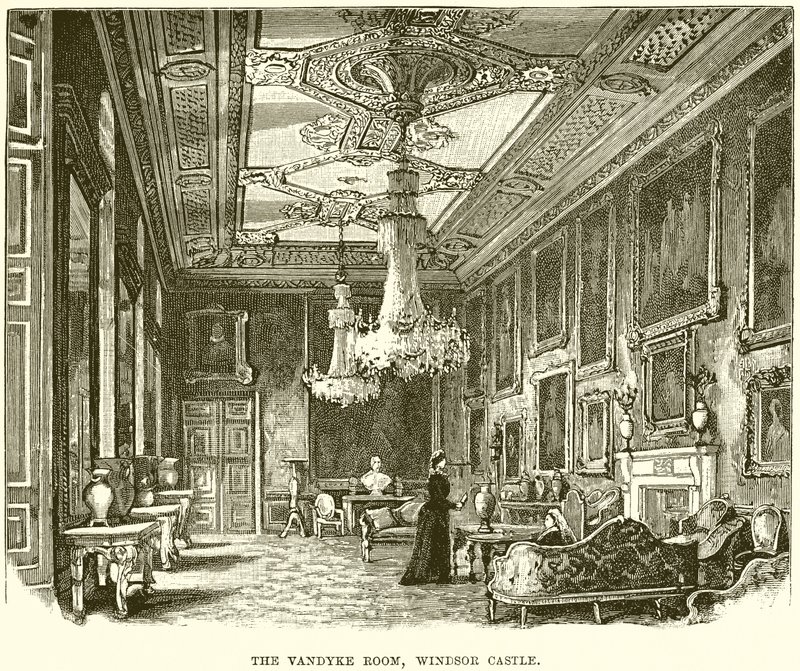 Vandyke Room, Windsor Castle od English School