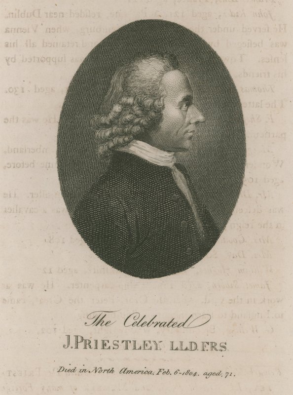 Slavný Joseph Priestley od English School