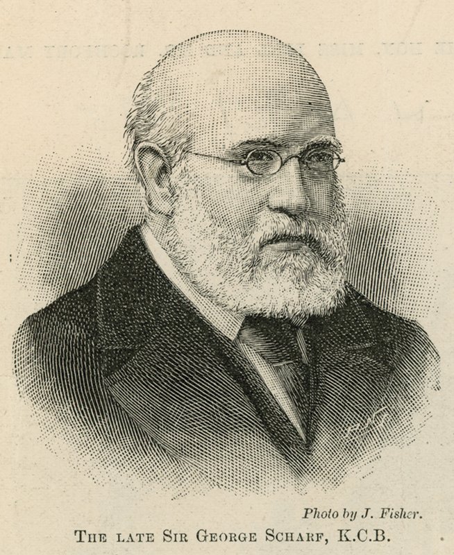 Zesnulý sir George Scharf, KCB od English School