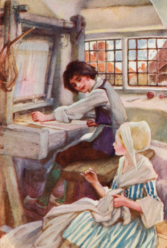 Tkalci z Lyonu, Francie (barva lito) od English School