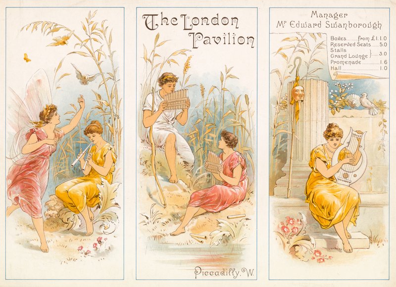 Program divadla, The London Pavilion, Piccadilly od English School