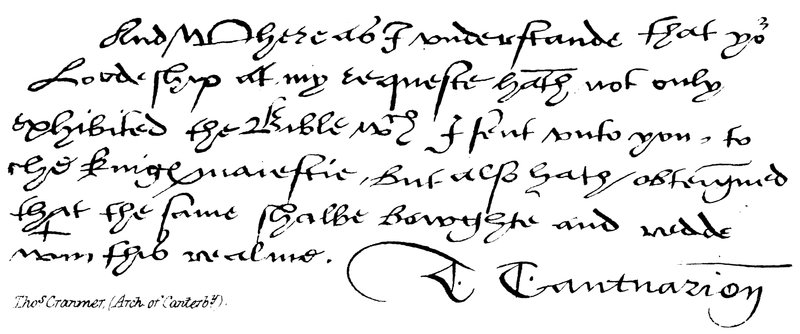 Thomas Cranmer, (Arch of Canterbury) od English School