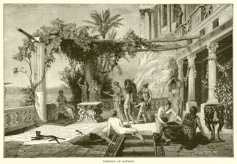 Tiberius na Capri od English School