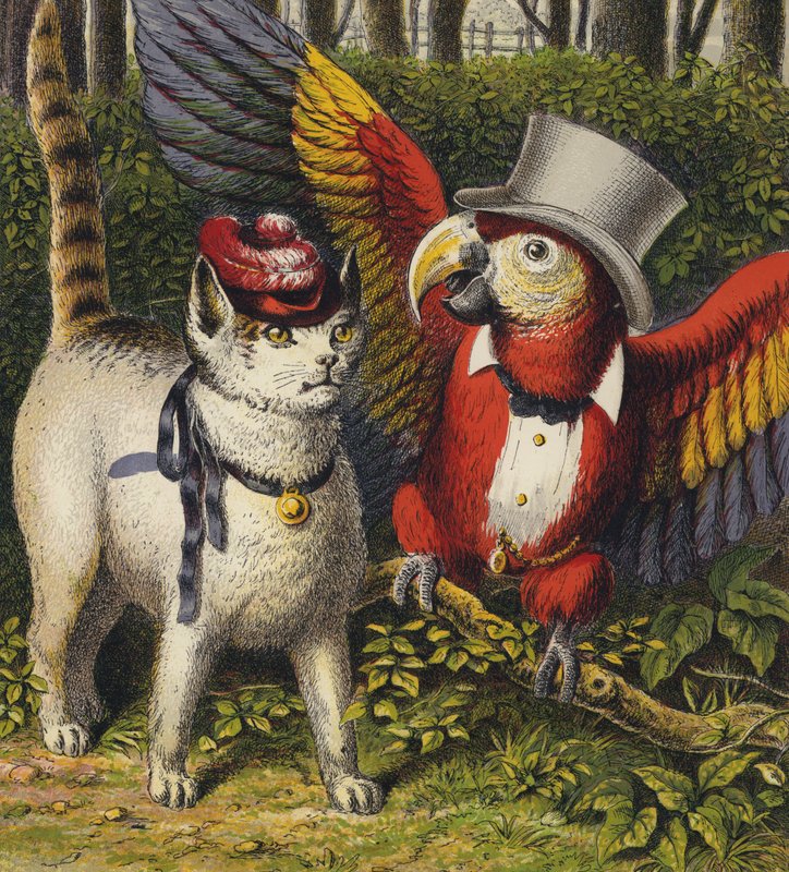Tittums a Fido (barevné lito) od English School