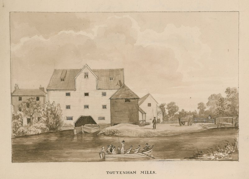 Tottenham Mills, Londýn (wc na papíře) od English School