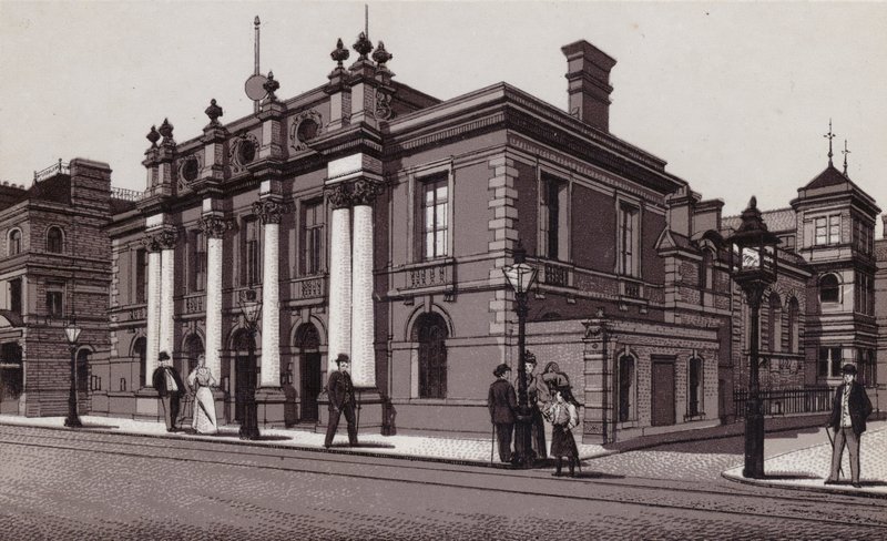 Radnice, Cardiff (litho) od English School