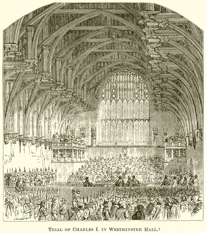 Proces s Karlem I. ve Westminster Hall od English School