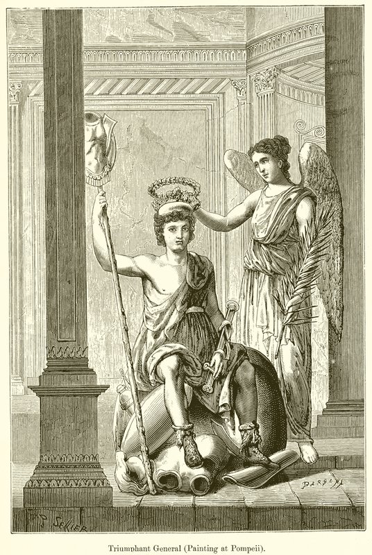 Triumfální generál (obraz v Pompejích) od English School