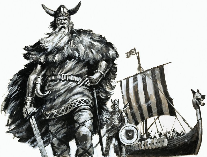 Viking a longship od English School