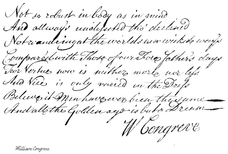 William Congreve od English School