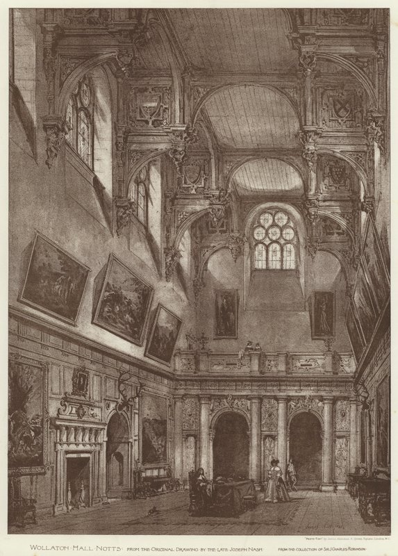 Wollaton Hall, Notts (litho) od English School
