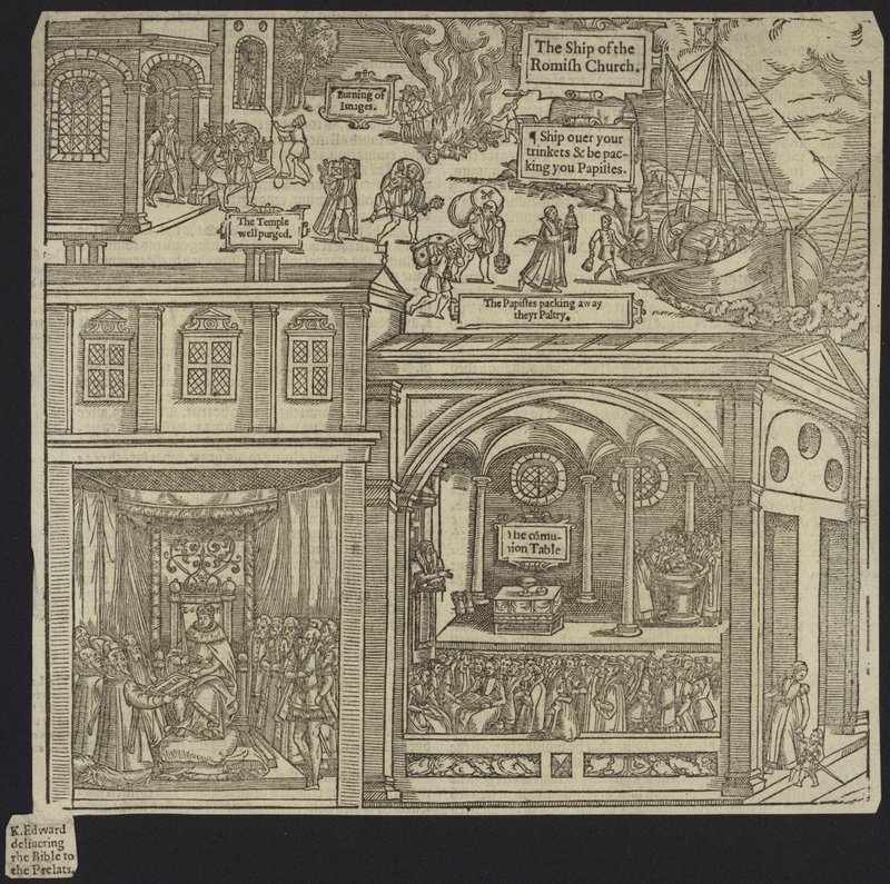 Dřevoryt z Foxes Book of Martyrs od English School