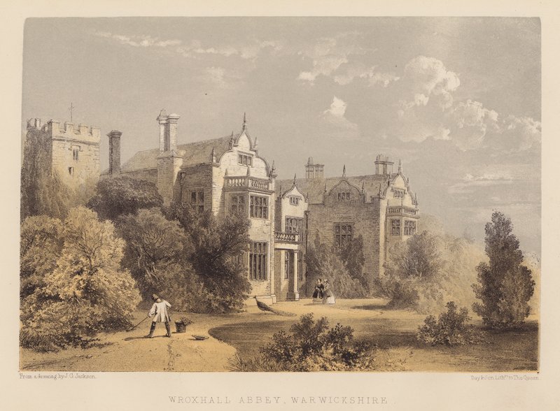 Wroxhall Abbey, Warwickshire (akvatinta) od English School