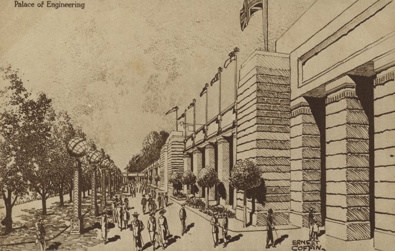 Palác inženýrství, výstava Britského impéria, Wembley, 1924 od Ernest Coffin