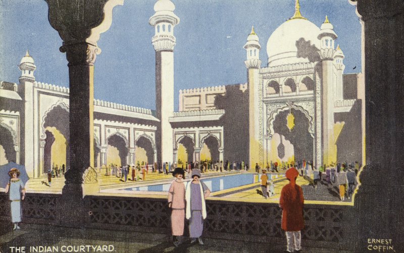 Indiánské nádvoří, výstava Britského impéria, Wembley, 1924 od Ernest Coffin