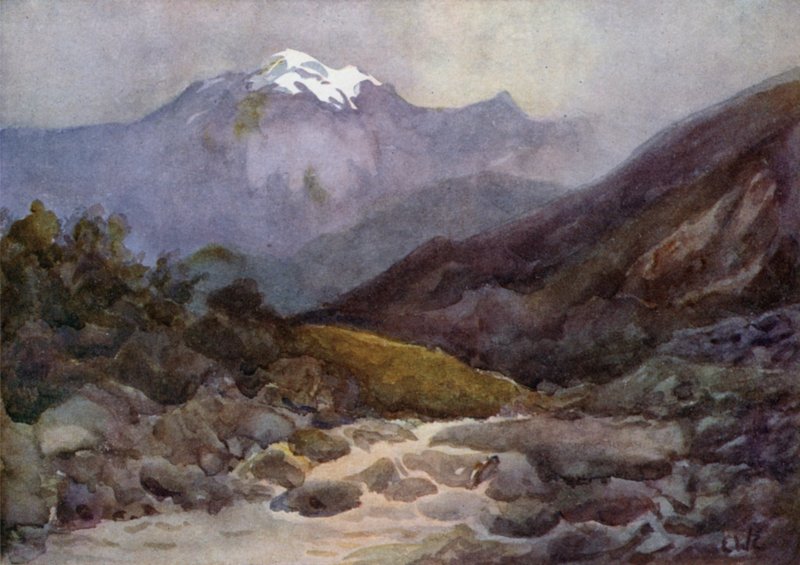 Lake Illumeni District, peřeje poblíž Moquehue od Ernest William Christmas