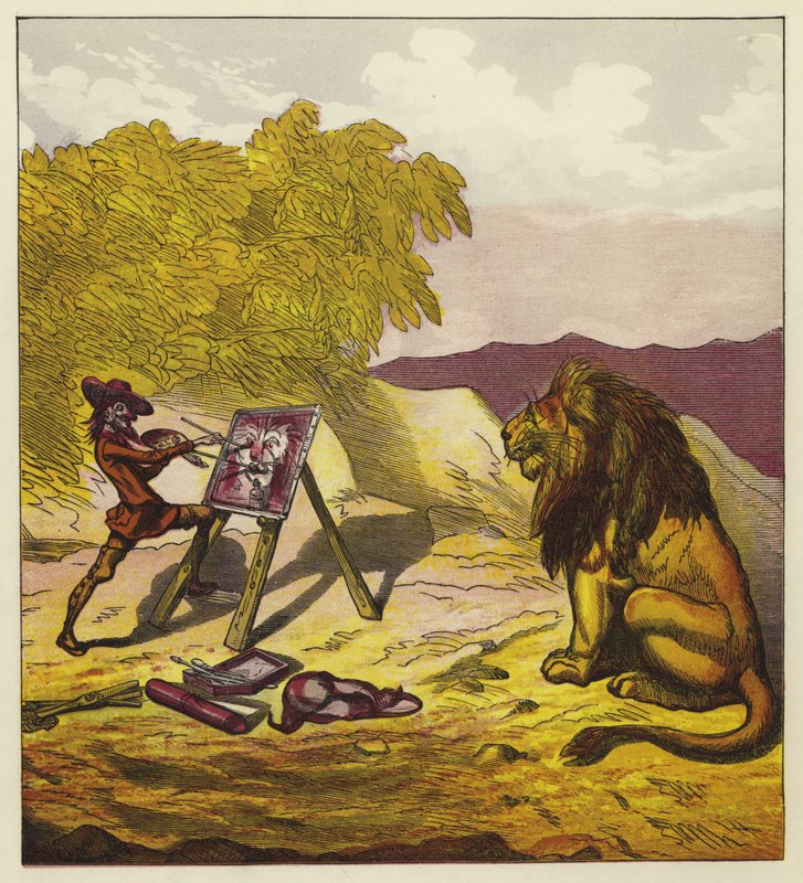John Bold maluje lva od Ernest Henry Griset