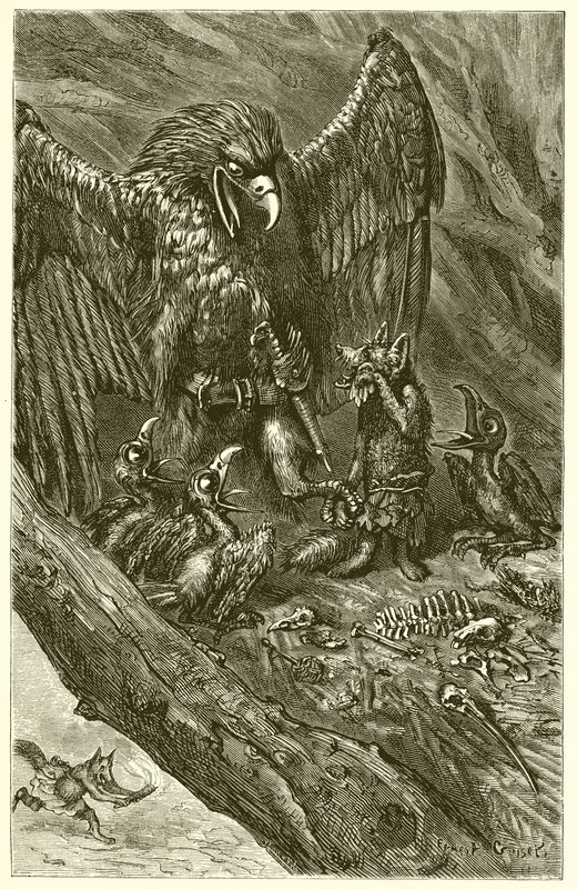 Orel a liška od Ernest Henry Griset