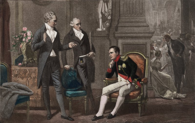 Napoleon, Goethe a Wieland (barevný hlubotisk) od Ernest Hillemacher
