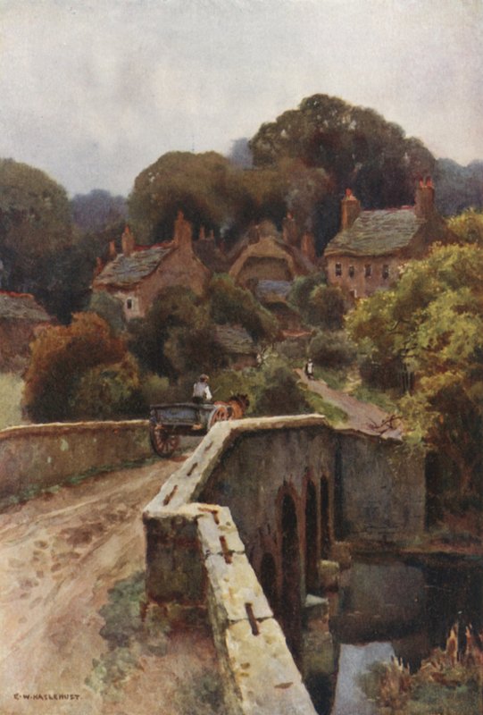 Boldre Bridge (barevný lito) od Ernest William Haslehust