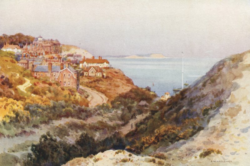 Boscombe Chine (barevné lito) od Ernest William Haslehust