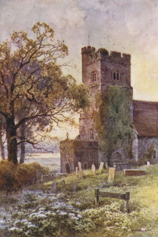 Křídový kostel (barva lito) od Ernest William Haslehust