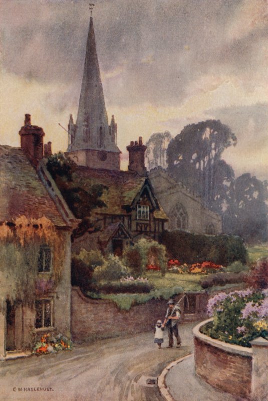 Edwinstowe (barevné lito) od Ernest William Haslehust