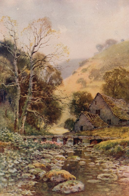 Lathkil Dale (barevné lito) od Ernest William Haslehust