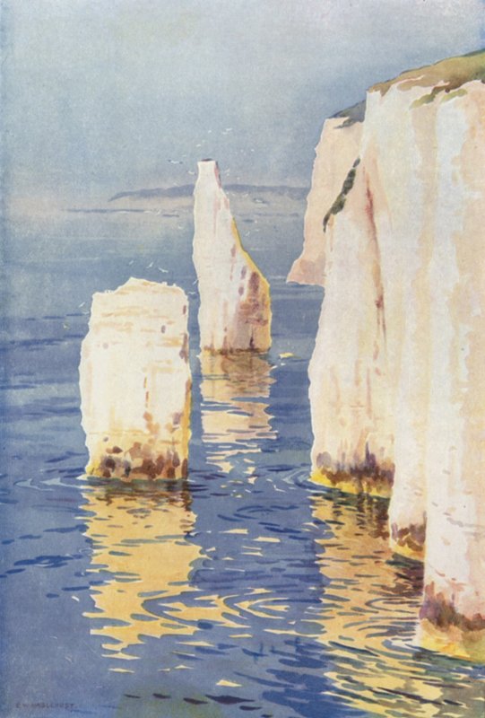 Old Harry Rocks, Swanage (barevní členové) od Ernest William Haslehust
