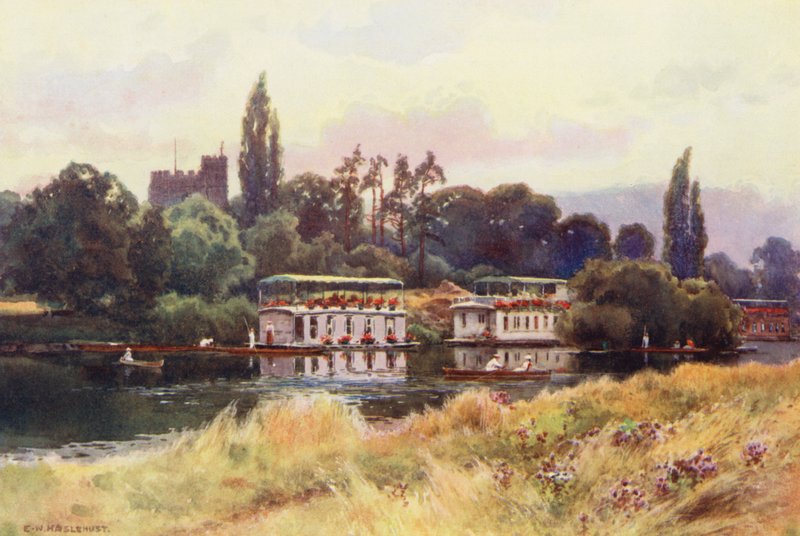 Řeka Temže: Bray (barevná litografie) od Ernest William Haslehust