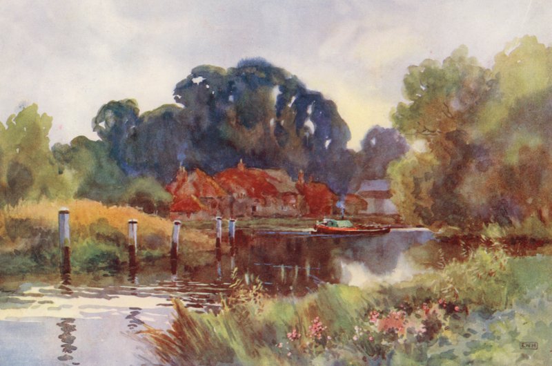 Řeka Temže: Pangbourne (barevná litografie) od Ernest William Haslehust