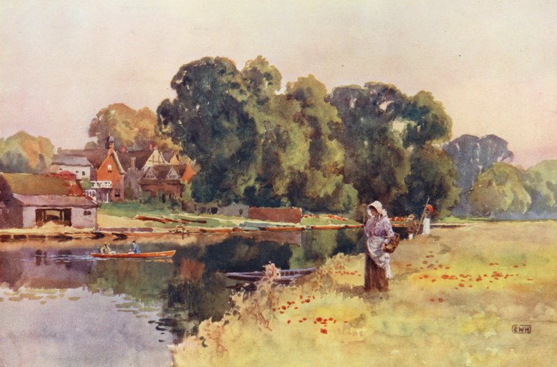 Řeka Temže: Wargrave (barevná litografie) od Ernest William Haslehust