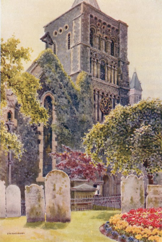 Kostel sv. Marie, Dover (barevné lito) od Ernest William Haslehust
