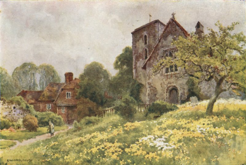 Mikuláše, Harbledown (barevné lito) od Ernest William Haslehust