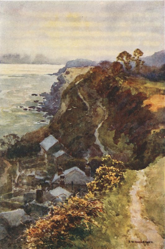 Steephill Cove (barevná lito) od Ernest William Haslehust