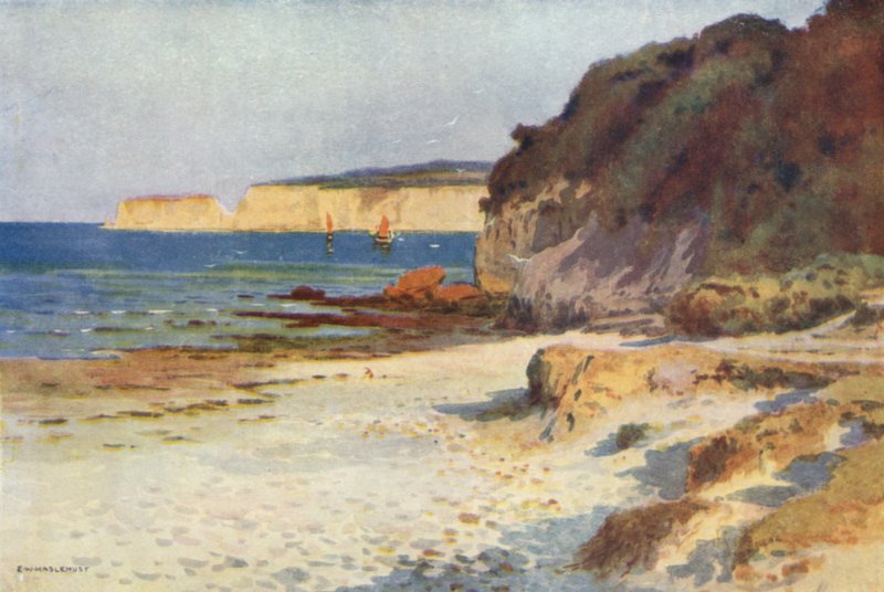 Studland Bay (barevné lito) od Ernest William Haslehust