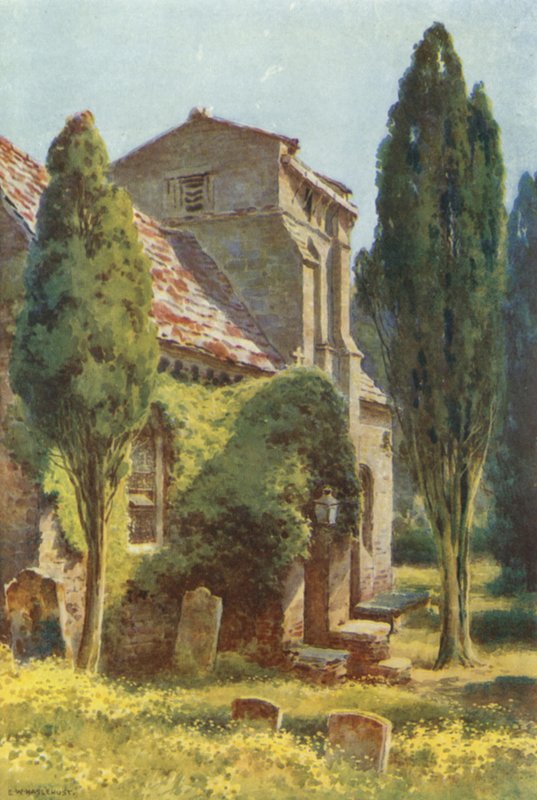 Kostel Studland (barva lito) od Ernest William Haslehust
