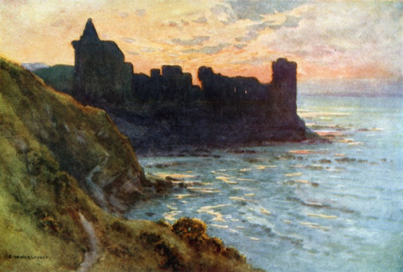 The Castle, St. Andrews (barevné lito) od Ernest William Haslehust
