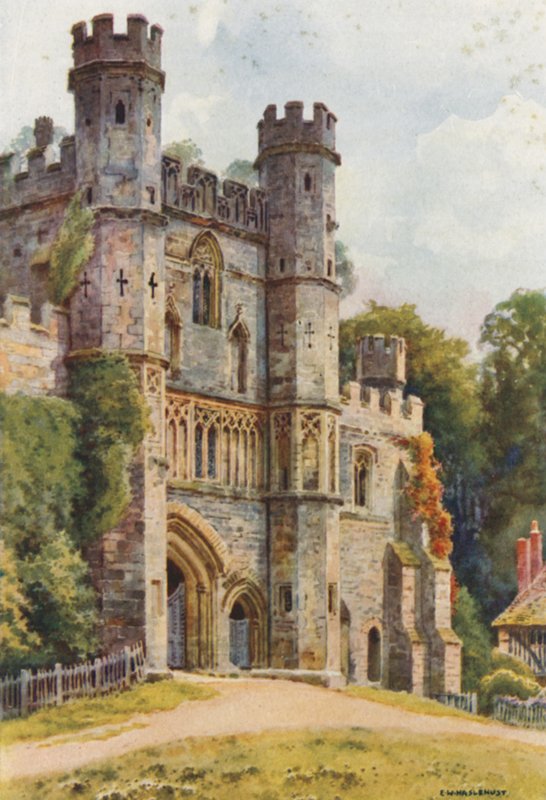Brána, Battle Abbey (barevné lito) od Ernest William Haslehust
