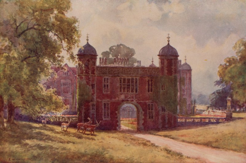 Brána, Charlecote (barevné lito) od Ernest William Haslehust