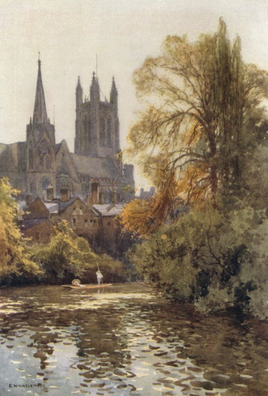 Leam v Leamingtonu (barevné lito) od Ernest William Haslehust